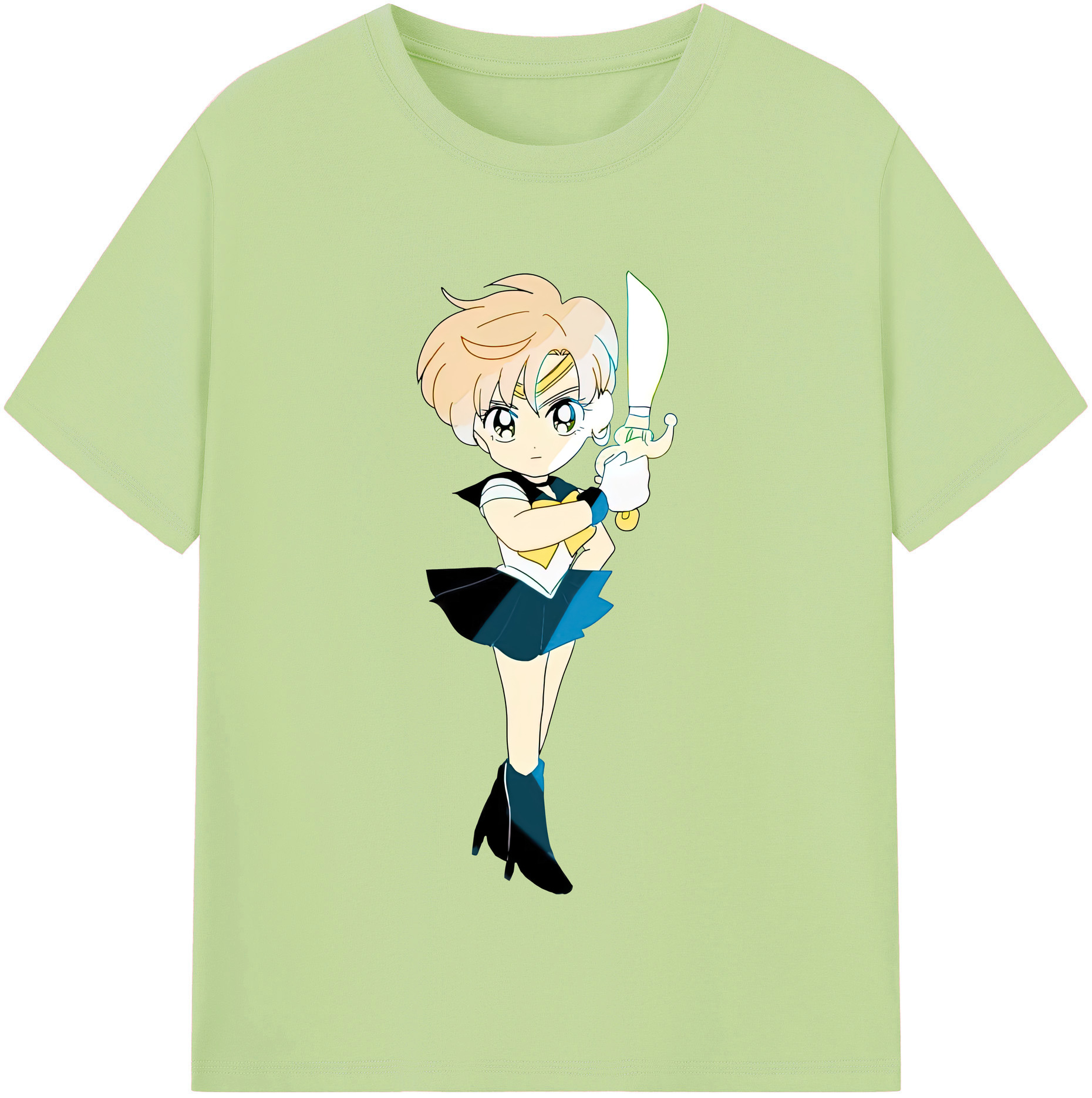 （画像用） 美少女戦士セーラームーン 天王はるか Sailor Moon Tenoh Haruka 綿100％半袖Tシャツ（フロントプリント）